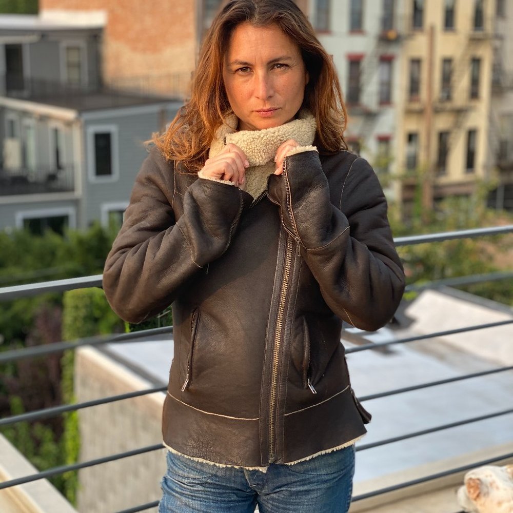 AllSaints Brown Shearling Jacket